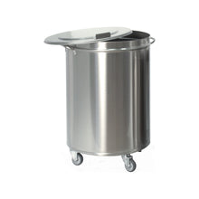 Charger l&#39;image dans la galerie, TRASH - Poubelle inox 90 litres avec couvercle
