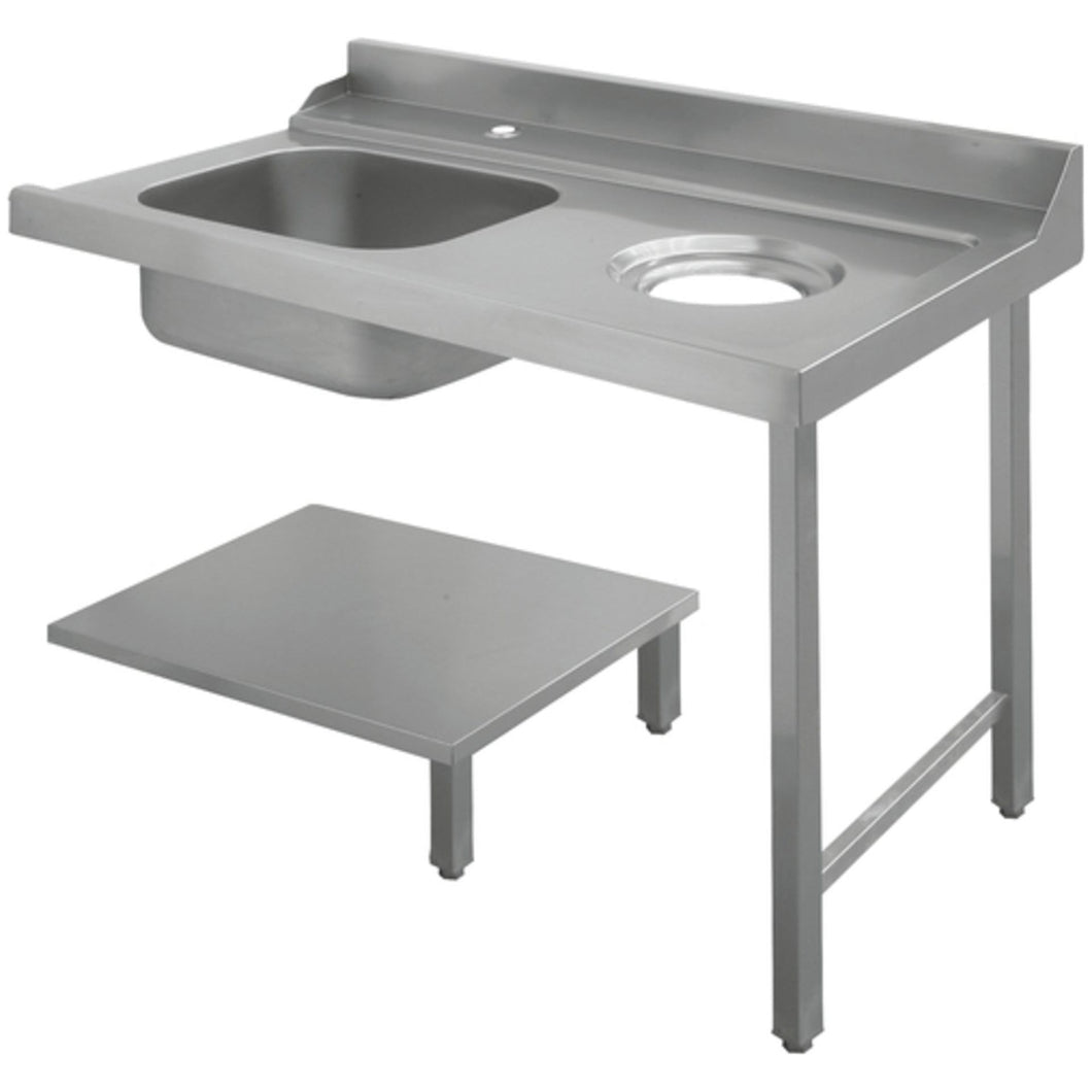 KRUPPS - Table d'entrée de plonge lave-vaisselle à capot à droite + vide ordures - L1200
