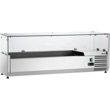 Görseli Galeri görüntüleyiciye yükleyin, SALADETTE - Présentoir réfrigéré 1200mm - 5 x GN 1/4
