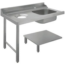Cargue la imagen en la galería, KRUPPS - Table d&#39;entrée de plonge lave-vaisselle à capot à gauche + vide ordures - L1200
