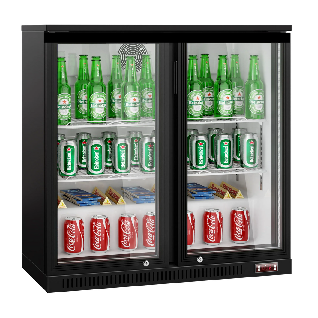 Réfrigérateur de bar sous comptoir 220 litres - 2 portes battantes