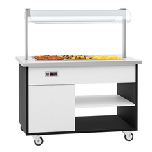 Lade das Bild in den Galerie-Viewer, Comptoir buffet bain-marie - +30 ~ +90 °C - 3x GN 1/1
