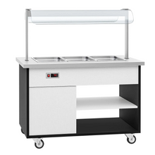 Load image into Gallery viewer, Comptoir buffet bain-marie - +30 ~ +90 °C - 3x GN 1/1
