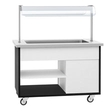 Görseli Galeri görüntüleyiciye yükleyin, Comptoir buffet bain-marie - +30 ~ +90 °C - 3x GN 1/1
