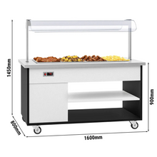 Load image into Gallery viewer, Comptoir buffet bain-marie - +30 ~ +90 °C - 4x GN 1/1
