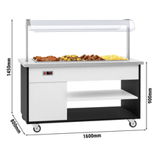 Charger l&#39;image dans la galerie, Comptoir buffet bain-marie - +30 ~ +90 °C - 4x GN 1/1
