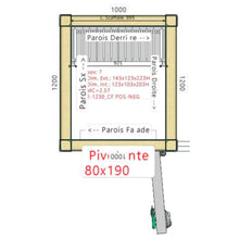 Lade das Bild in den Galerie-Viewer, Chambre froide négative -18°C/-20°C avec groupe de refroidissement sac à dos - 1,23 x 1,43 m - hauteur: 2,23 m - 2,57 m³ - Avec étagères et rideau à lanières
