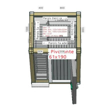 Cargue la imagen en la galería, Chambre froide négative -18°C/-20°C avec groupe de refroidissement sac à dos - 1,43 x 1,23 m - hauteur: 2,23 m - 2,57 m³ - Avec étagères et rideau à lanières
