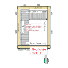 Load image into Gallery viewer, Chambre froide positive +2°C/+8°C avec groupe de refroidissement sac à dos - 1,43 x 1,83 m - hauteur: 2,23 m - 4,07 m³ - Avec étagères
