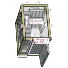 Load image into Gallery viewer, Chambre froide positive +2°C/+8°C avec groupe de refroidissement sac à dos - 1,43 x 2,03 m - hauteur: 2,23 m - 4,57 m³ - Avec étagères
