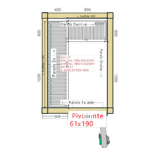 Görseli Galeri görüntüleyiciye yükleyin, Chambre froide positive +2°C/+8°C avec groupe de refroidissement sac à dos - 1,43 x 2,03 m - hauteur: 2,23 m - 4,57 m³ - Avec étagères
