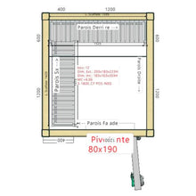 Load image into Gallery viewer, Chambre froide négative -18°C/-20°C avec groupe de refroidissement sac à dos - 1,83 x 2,03 m - hauteur: 2,23 m - 6,06 m³ - Avec étagères et rideau à lanières
