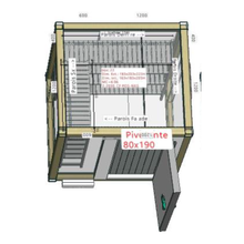 Cargue la imagen en la galería, Chambre froide positive +2°C/+8°C avec groupe de refroidissement sac à dos - 2,03 x 1,83 m - hauteur: 2,23 m - 6,06 m³ - Avec étagères
