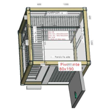 Görseli Galeri görüntüleyiciye yükleyin, Chambre froide positive +2°C/+8°C avec groupe de refroidissement sac à dos - 2,03 x 2,03 m - hauteur: 2,23 m - 6,8 m³ - Avec étagères
