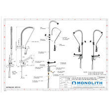 Görseli Galeri görüntüleyiciye yükleyin, MONOLITH - P0201020249 - Robinetterie professionnelle - Douchette avec mitigeur en plastique (PA6*) gastropro un trou
