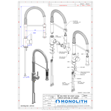 Lade das Bild in den Galerie-Viewer, MONOLITH - EROS001 - Robinetterie professionnelle pour maison ou bar - Robinet mitigeur gastropro monotrou
