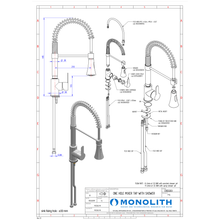 Cargue la imagen en la galería, MONOLITH - EROS003 - Robinetterie professionnelle pour maison ou bar - Robinet mitigeur gastropro monotrou
