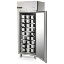Charger l&#39;image dans la galerie, ILSA - NEOS 700TN - Armoire réfrigérateur PREMIUM sur roulettes - températures positives -2°C/+8°C - 1 porte en inox - GN 2/1 - eco
