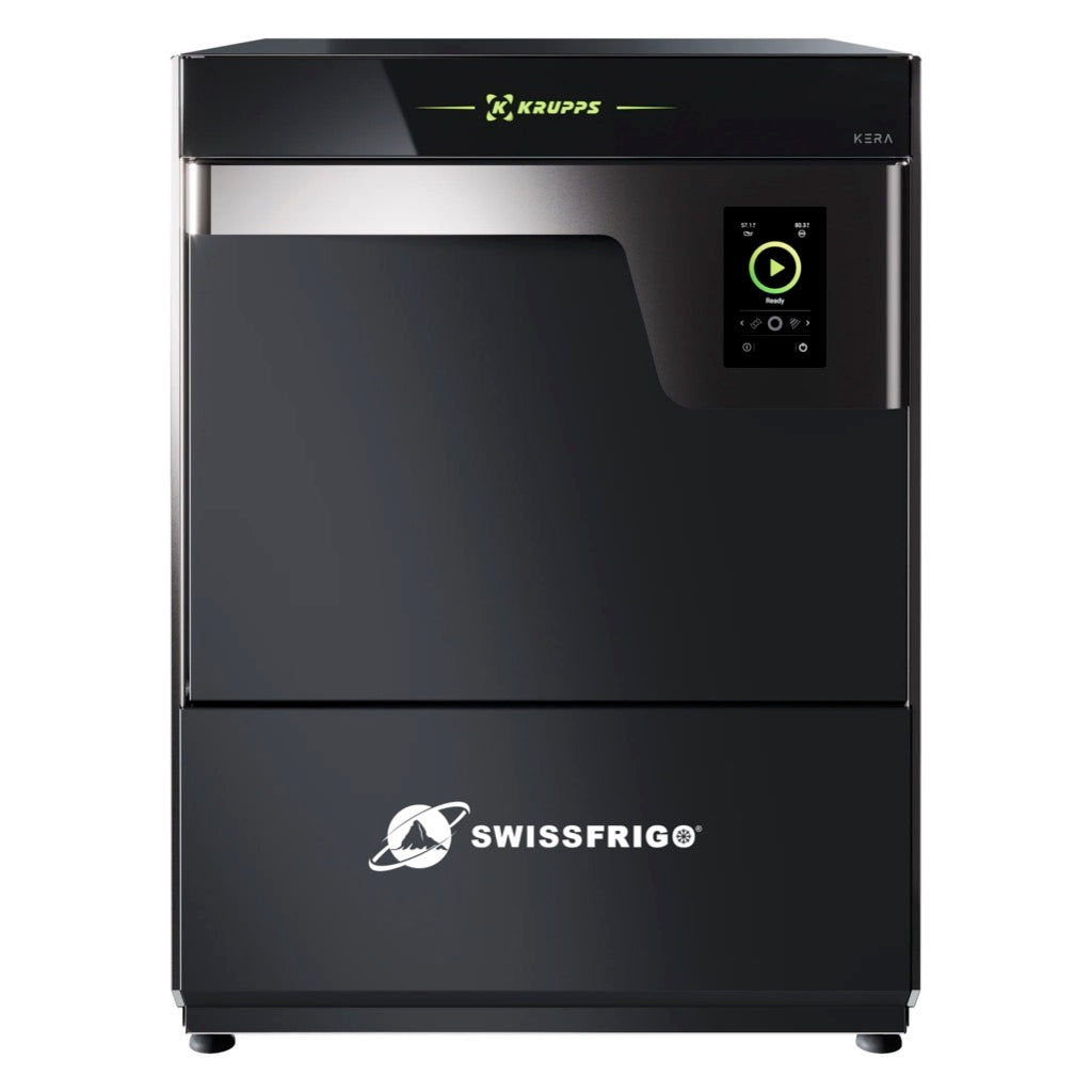 KRUPPS - KERA  KE50UT- Lave-vaisselle sous-comptoir professionnel avec panneau frontal noir et écran tactile - Panier 50x50cm - 5,92Kw - eco vert