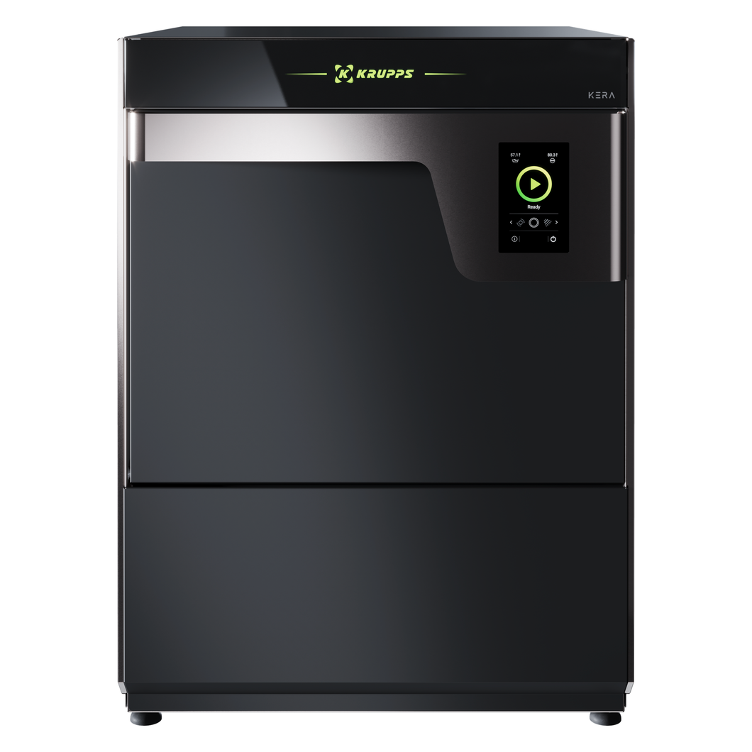 KRUPPS - KERA  KE50UT- Lave-vaisselle sous-comptoir professionnel avec panneau frontal noir et écran tactile - Panier 50x50cm - 5,92Kw - eco vert