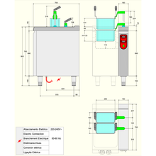 Lade das Bild in den Galerie-Viewer, DESCO - Releveur de paniers automatique pour cuiseur à pâtes électrique - 2 paniers GN 1/3 ou 4 paniers GN 1/6- 0,04 Kw - pour modèle 700
