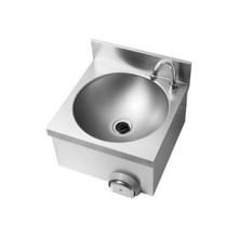 Cargue la imagen en la galería, MONOLITH - ARES050 - Lave-mains avec robinet mitigeur, commande genou et rebord arrière (eau chaude et froide) - Robinetterie professionnelle
