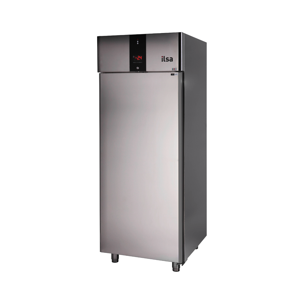 ILSA - EVOLUTION 700BT - Armoire réfrigérée négative 1 porte sur roulettes en inox et côtés moulés -15°C/-22°C - GN 2/1 - CLASSE B
