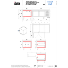 Load image into Gallery viewer, ILSA - Table réfrigérée de soubassement 2 portes GN 1/1
