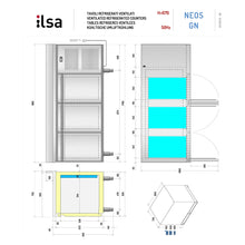 Cargue la imagen en la galería, ILSA - Table réfrigérée positive -2°C/+8°C - avec 3 portes GN 1/1
