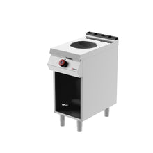Lade das Bild in den Galerie-Viewer, DESCO - Cuisinière vitrocéramique INDUCTION WOK- 1 zone - 5 Kw - Placard ouvert
