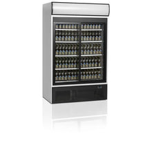 Lade das Bild in den Galerie-Viewer, TEFCOLD - Frigo mural à boissons 2 portes battantes - 1082 litres - Blanc et noir
