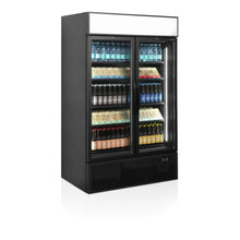 Görseli Galeri görüntüleyiciye yükleyin, TEFCOLD - Frigo mural à boissons 2 portes battantes - 1082 litres - Black
