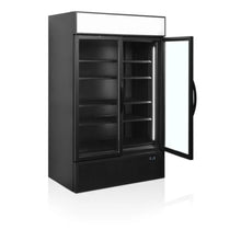Charger l&#39;image dans la galerie, TEFCOLD - Frigo mural à boissons 2 portes battantes - 1082 litres - Black
