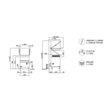 Load image into Gallery viewer, KRUPPS - CH110-BT - Lave-vaisselle à capot professionnel - Panier 50x50cm - 6,74Kw
