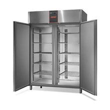 Cargue la imagen en la galería, TECNODOM -  PERFEKT 1400 - Armoire réfrigérateur ECO températures positives 0°C/+10°C - 2 portes en inox - GN 2/1
