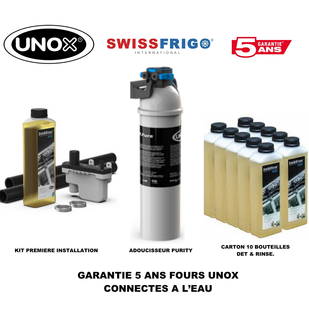 Garantie 5 ans UNOX - Fours connectés à l'eau (CHEFTOP & BAKERTOP) - accessoires combisteamer