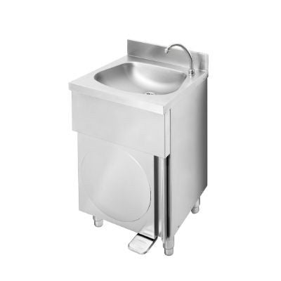 MONOLITH - ARES061 - Station lave-mains - commande au pied (eau chaude et eau froide) - Robinetterie professionnelle