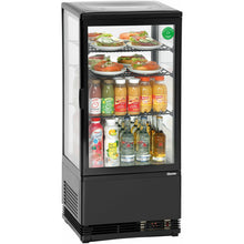 Load image into Gallery viewer, Mini vitrine réfrigérée de table - 78 litres - Disponible en noir, argent ou blanc
