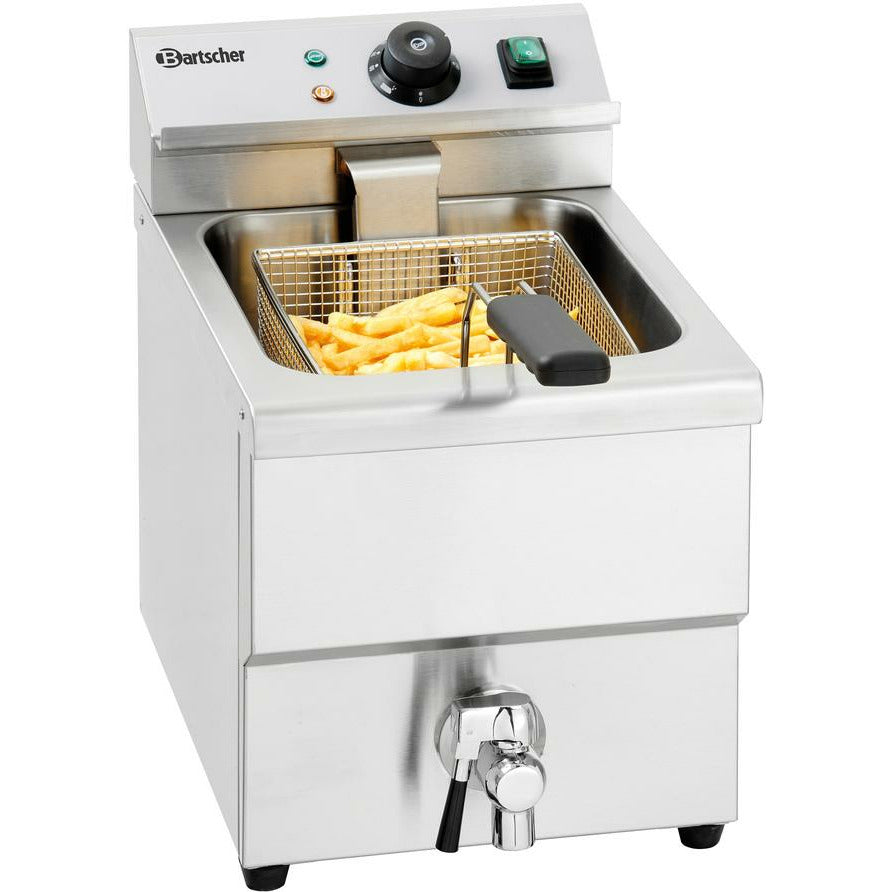 Friteuse électrique professionnelle à induction 2 x 8 litres avec robinet  vidange