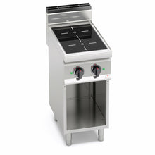Charger l&#39;image dans la galerie, BERTO&#39;S - Cuisinière vitrocéramique INDUCTION - 2 zones - 7 Kw - Placard ouvert
