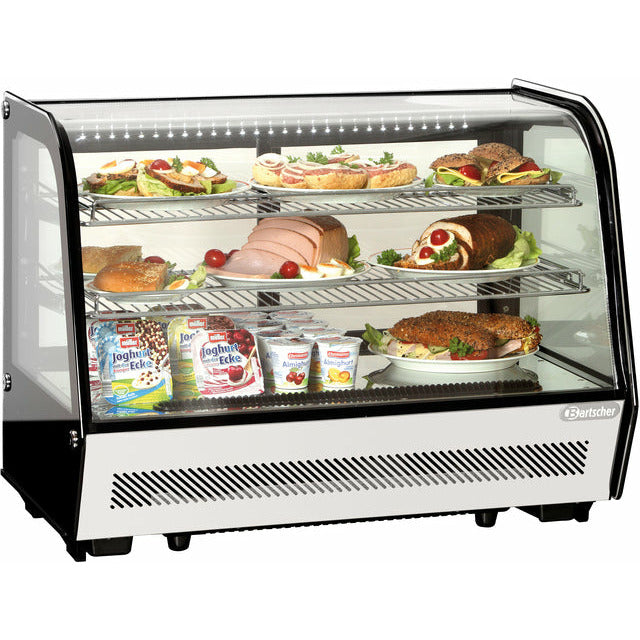 DELI-COOL III - Vitrine réfrigérée à poser de table - 160 litres – argent