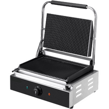 Cargue la imagen en la galería, Grill Panini - Grill de contact 0,43 m - rainuré en haut et en bas
