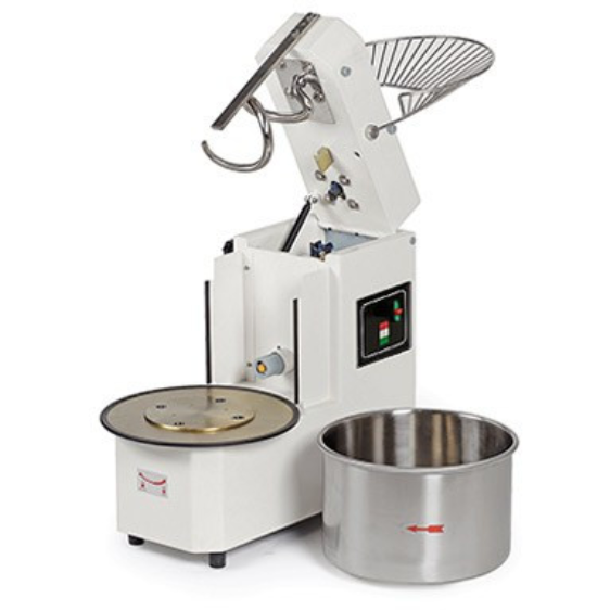 PIZZAGROUP - Pétrin - 1 vitesse - 33 Litres - avec tête relevable / 25 kg - 400 Volt