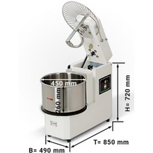 Cargue la imagen en la galería, PIZZAGROUP - Pétrin - 1 vitesse - 42 Litres - avec tête relevable / 38 kg - 400 Volt
