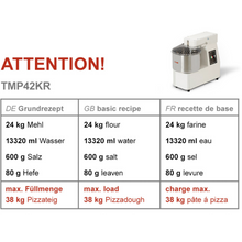 Görseli Galeri görüntüleyiciye yükleyin, PIZZAGROUP - Pétrin - 1 vitesse - 42 Litres - avec tête relevable / 38 kg - 400 Volt
