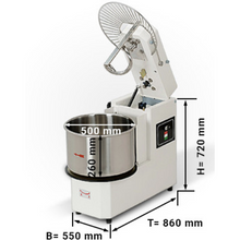 Lade das Bild in den Galerie-Viewer, PIZZAGROUP - Pétrin - 1 vitesse - 53 Litres - avec tête relevable / 44 kg - 400 Volt
