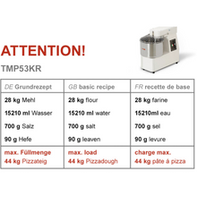 Cargue la imagen en la galería, PIZZAGROUP - Pétrin - 1 vitesse - 53 Litres - avec tête relevable / 44 kg - 400 Volt
