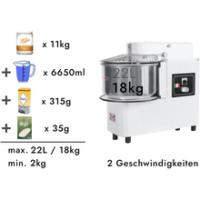 Lade das Bild in den Galerie-Viewer, PIZZAGROUP - Pétrin - 22 litre(s) / 18 kg / + 2 vitesse - 400 volt
