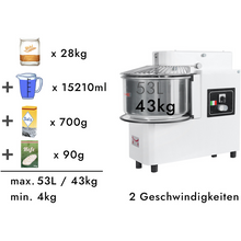 Lade das Bild in den Galerie-Viewer, PIZZAGROUP - Pétrin - 53 litre(s) / 44 kg / + 2 vitesse - 400 volt
