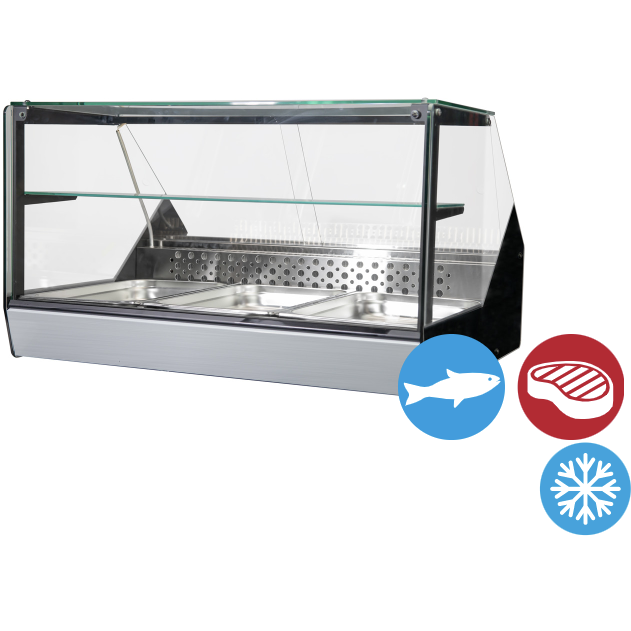 Vitrine réfrigérée de table / vitrine montée sur le dessus - 1,0 x 0,87 m